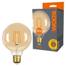 Лампа светодиодная Wolta  E27 10Вт 2400K WF-G95-10W2-4KE27