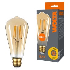Лампа светодиодная Wolta  E27 10Вт 2400K WF-ST64-10W2-4KE27