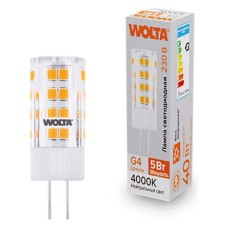 Лампа светодиодная Wolta  G4 5Вт 4000K WSTD-JC-220V5W4KG4-C