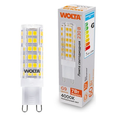 Лампа светодиодная Wolta  G9 7Вт 4000K WSTD-JCD-7W4KG9-C