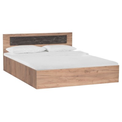  Двуспальная кровать Taika 160х200 дуб золотой / камень темный