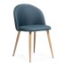  Стул на металлокаркасе Aldo blue / wood
