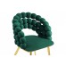  Стул на металлокаркасе Ball green / gold