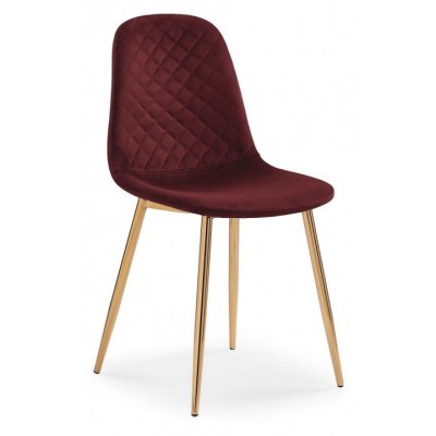  Стул на металлокаркасе Dabl wine red / gold