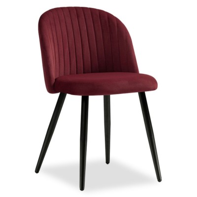  Стул на металлокаркасе Gabi 1 wine red / black