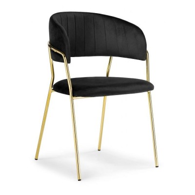  Стул на металлокаркасе Kamelia black / gold
