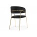  Стул на металлокаркасе Kamelia black / gold