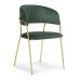  Стул на металлокаркасе Kamelia dark green / gold