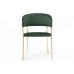  Стул на металлокаркасе Kamelia dark green / gold