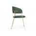  Стул на металлокаркасе Kamelia dark green / gold