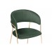  Стул на металлокаркасе Kamelia dark green / gold