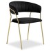  Стул на металлокаркасе Kamelia 1 black / gold