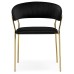  Стул на металлокаркасе Kamelia 1 black / gold