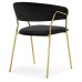  Стул на металлокаркасе Kamelia 1 black / gold