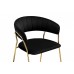  Стул на металлокаркасе Kamelia 1 black / gold