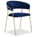  Стул на металлокаркасе Kamelia 1 dark blue / gold