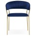  Стул на металлокаркасе Kamelia 1 dark blue / gold