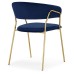  Стул на металлокаркасе Kamelia 1 dark blue / gold