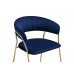  Стул на металлокаркасе Kamelia 1 dark blue / gold