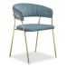  Стул на металлокаркасе Kamelia 1 light blue /gold