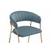  Стул на металлокаркасе Kamelia 1 light blue /gold