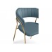  Стул на металлокаркасе Kamelia 1 light blue /gold