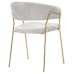  Стул на металлокаркасе Kamelia 1 light gray fabric / gold