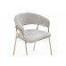  Стул на металлокаркасе Kamelia 1 light gray fabric / gold