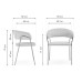  Стул на металлокаркасе Kamelia 1 light gray fabric / gold