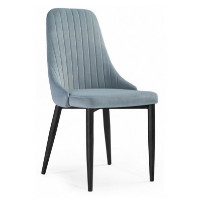   Стул на металлокаркасе Kora light blue / black