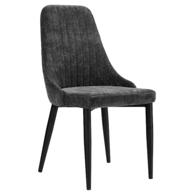  Стул на металлокаркасе Kora dark gray / black