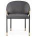  Molton Gray/EDC-X080 gray fabric (CD821-57)/black legs with golden ends Стул (Товар 1)