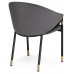  Molton Gray/EDC-X080 gray fabric (CD821-57)/black legs with golden ends Стул (Товар 1)