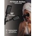 Душевая система ZEIN Z1006, смеситель, тропическая и ручная лейка, стойка, черный