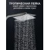 Душевая система ZEIN Z1009, смеситель, тропическая и ручная лейка, нержавеющая сталь, сатин