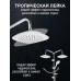 Душевая система ZEIN Z4312, тропич и ручная лейка 3 режима, шланги, стойка, мыльница, хром