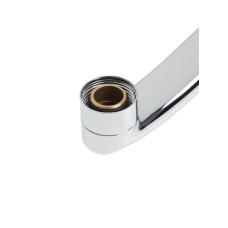 Излив для смесителя ZEIN, 3/4", изогнутый, нерж. сталь, 40 см, аэратор пластик