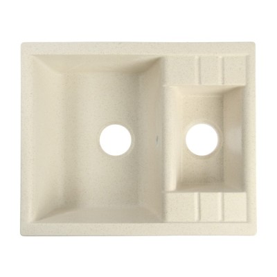 Мойка для кухни из камня ZEIN 190/Q2, 612x505 мм, прямоугольная, перелив, цвет бежевый