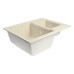 Мойка для кухни из камня ZEIN 190/Q2, 612x505 мм, прямоугольная, перелив, цвет бежевый