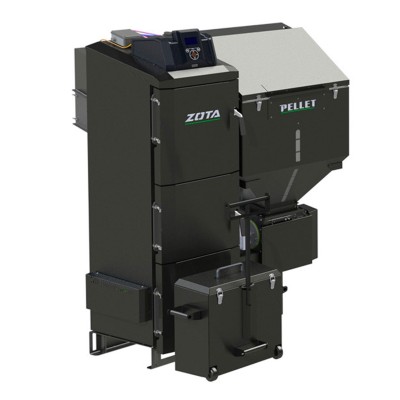 Котел пеллетный ZOTA Pellet Black 35 кВт 2R-400 комплект (корпус + мех. подачи + горелка + бункер)