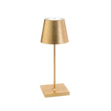 Настольная лампа Zafferano Poldina mini Gold color leaf