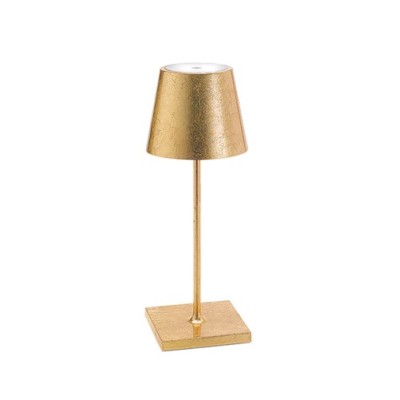 Настольная лампа Zafferano Poldina mini Gold color leaf