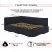  Мягкая кровать-тахта Bonna 1200 черная c подъемным механизмом