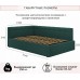  Мягкая кровать-тахта Bonna 1200 изумруд c подъемным механизмом