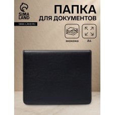 Папка для документов «Алекс», А4, цвет чёрный