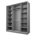 Шкаф-купе Max-МШ-23-6-20/2-11, 2000×600×2300 мм, цвет графит / метрополитан грей