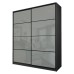 Шкаф-купе Max-МШ-23-6-20/2-22, 2000×600×2300 мм, цвет графит / стекло светло-серое
