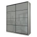 Шкаф-купе Max-МШ-23-6-22/2-22, 2200×600×2300 мм, дуб крафт белый / стекло светло-серое