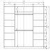 Шкаф-купе Max-МШ-23-6-22/2-99, 2200×600×2300 мм, цвет дуб крафт белый / стекло шоколад