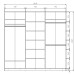 Шкаф-купе Max-МШ-23-6-24-999, 2400×600×2300 мм, цвет метрополитан грей / стекло шоколад